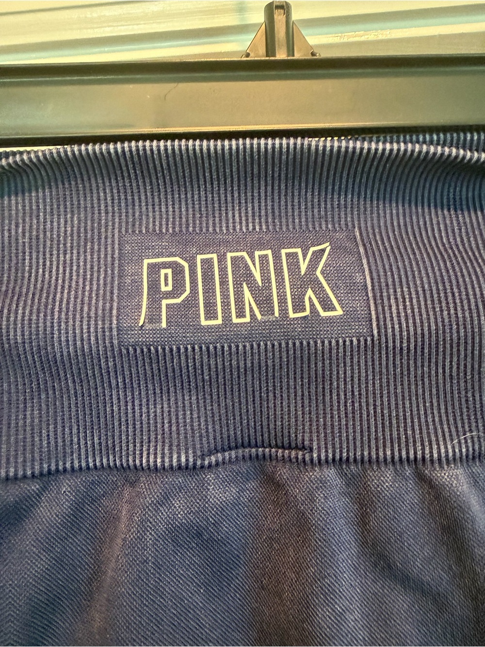 PINK VS Navy Ribbed bike shorts